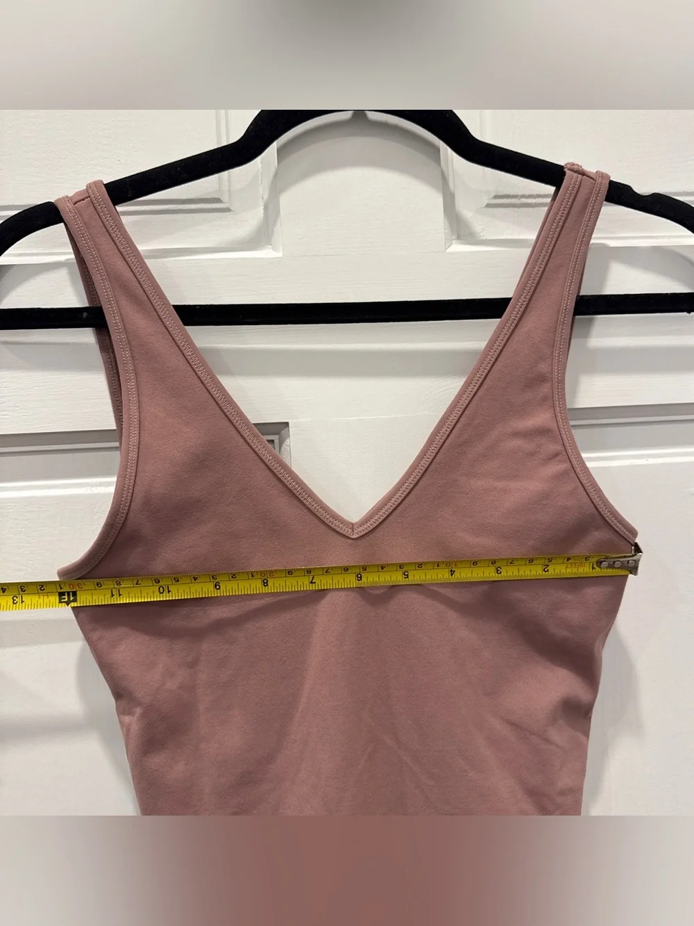 Abercrombie & Fitch Soft A&F Mauve V Neck Bodysuit S Minimalist Balletcore Pink